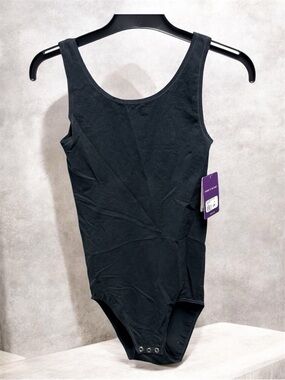 Women’s Black Scoop Neck Tank Bodysuit